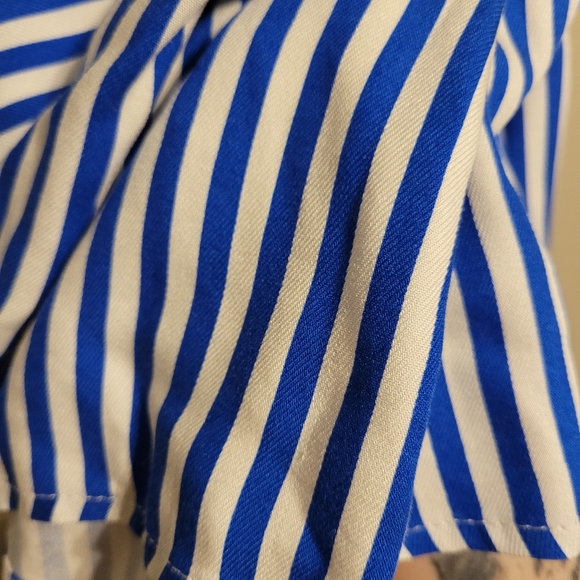 GB Girls Blue & White Striped Skirt - Picture 11 of 11